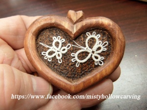 Carved Heart with Tatting
